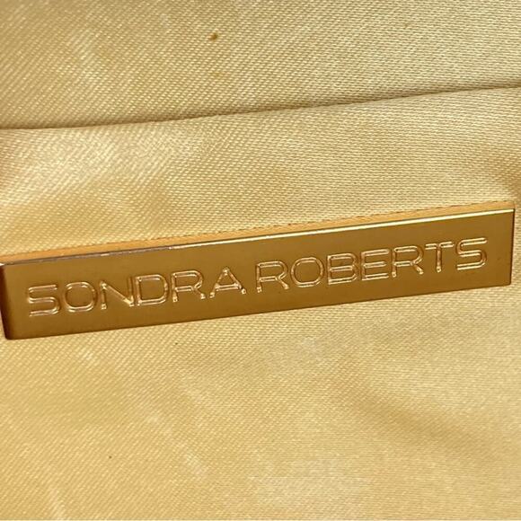 SONDRA ROBERTS Gold Basket Weave Clutch - Picture 9 of 12